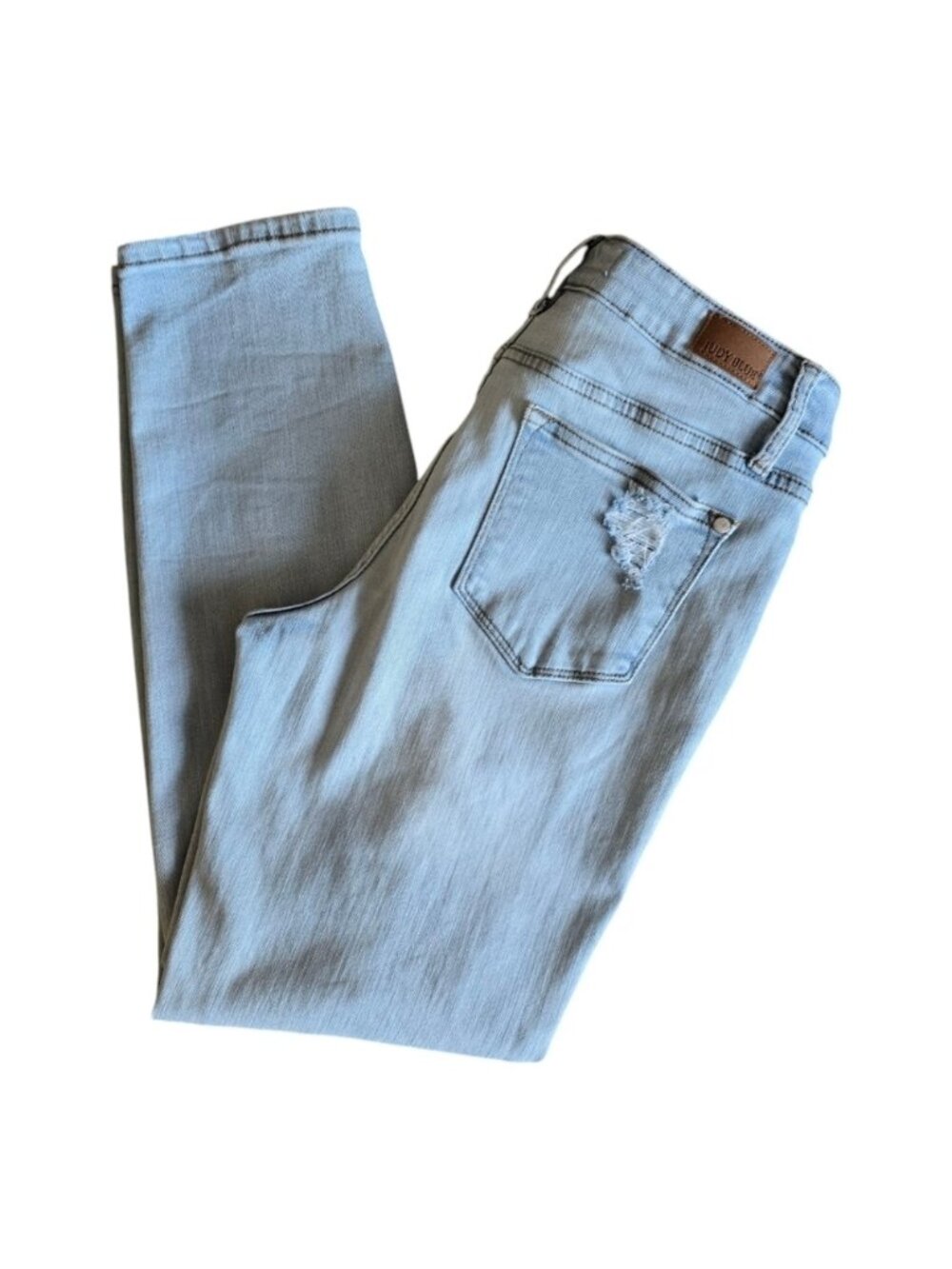 Judy Blue Boyfriend Fit distressed light wash jeans size 5/27